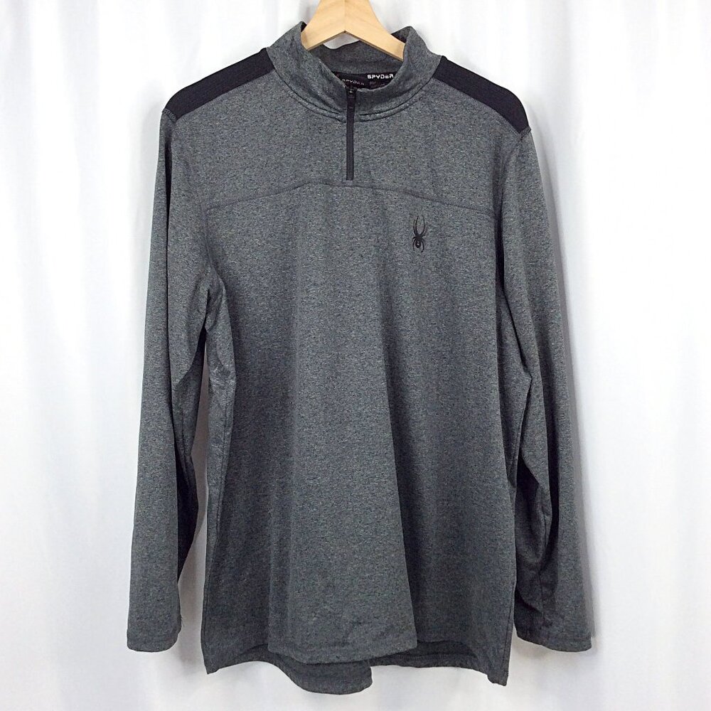 SPYDER Active‎ ProW=B 1/4 Zip Pullover Sweatshirt Men's Size Large Gray